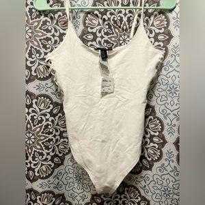 Forever 21 off white bodysuit NWT